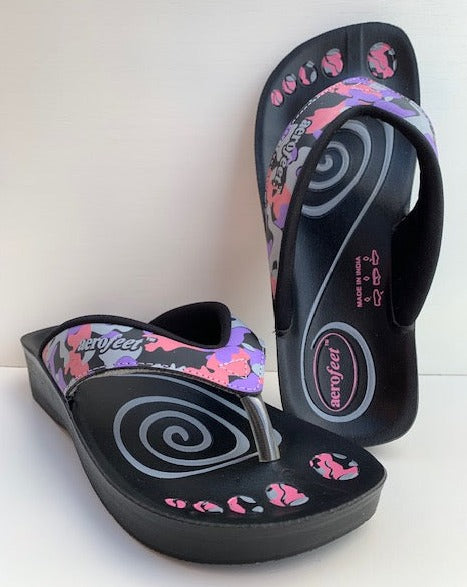 Aerofeet sandal i pink camouflage