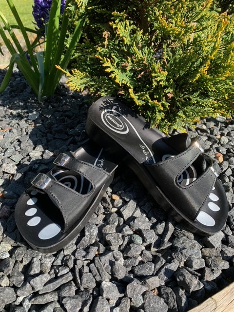 Aerosoft sandal med 2-remme i sort