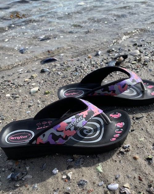 NYHED 2024 - Aerofeet sandal i pink camouflage