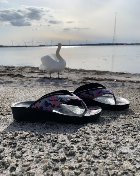 NYHED 2024 - NU OGSÅ TIL BØRN - Aerofeet sandal i pink camouflage