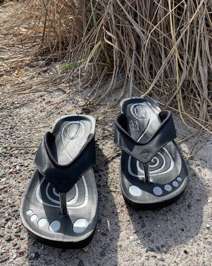 Aerowalk sandal i mat sort med en NY-UDVIKLET supersoft sål